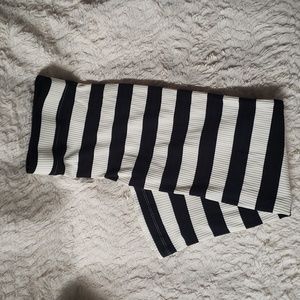 H&M Black and white stripe pencil shirt